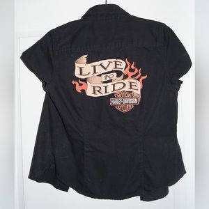 Harley Davidson Button Up